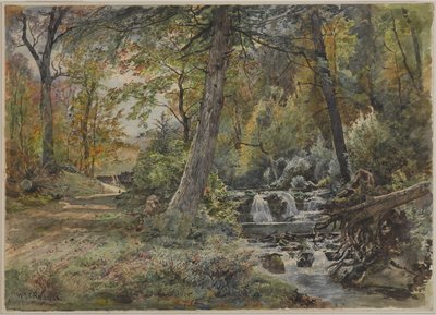 Landschap met Stroom en Weg, Chester County, ca. 1886 door William Trost Richards